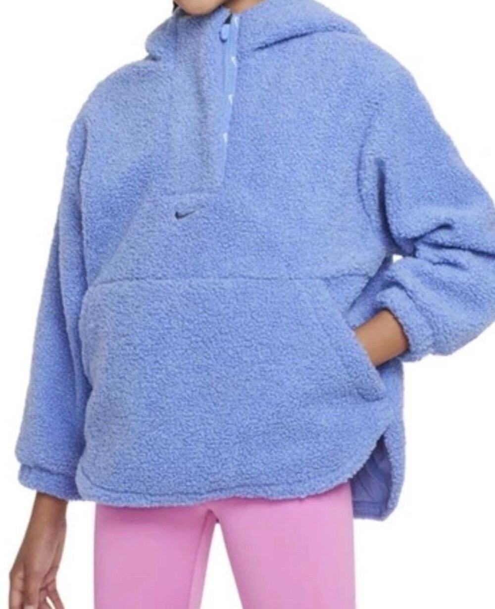 Nike High Pile Fleece Big Kids Girl’s Therma Fit Blue Size XL MSRP $100